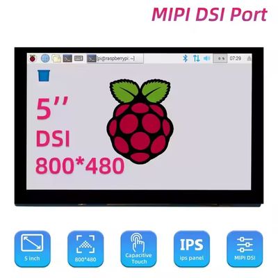 रास्पबेरी पाई के लिए 7 इंच 800*480 MIPI-DSI IPS LCD डिस्प्ले कैपेसिटिव टच स्क्रीन मॉड्यूल
