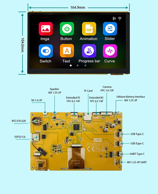 7 इंच 1024x600 IPS एलसीडी डिस्प्ले ESP32 P4 डेवलपमेंट बोर्ड कैपेसिटिव टच डिस्प्ले ऑनबोर्ड ESP32-C6 ForArduino ESP IDE
